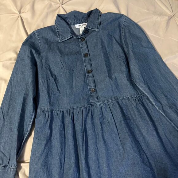 Nine-west Women's Denim Navy Dress Size M - Picture 4 of 7